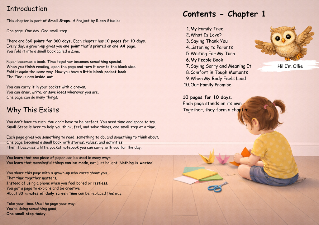 SMALL STEPS – CHAPTER 1: 10 Days of Stories, Activities & Calm Thinking for Kids (Ages 4–10)